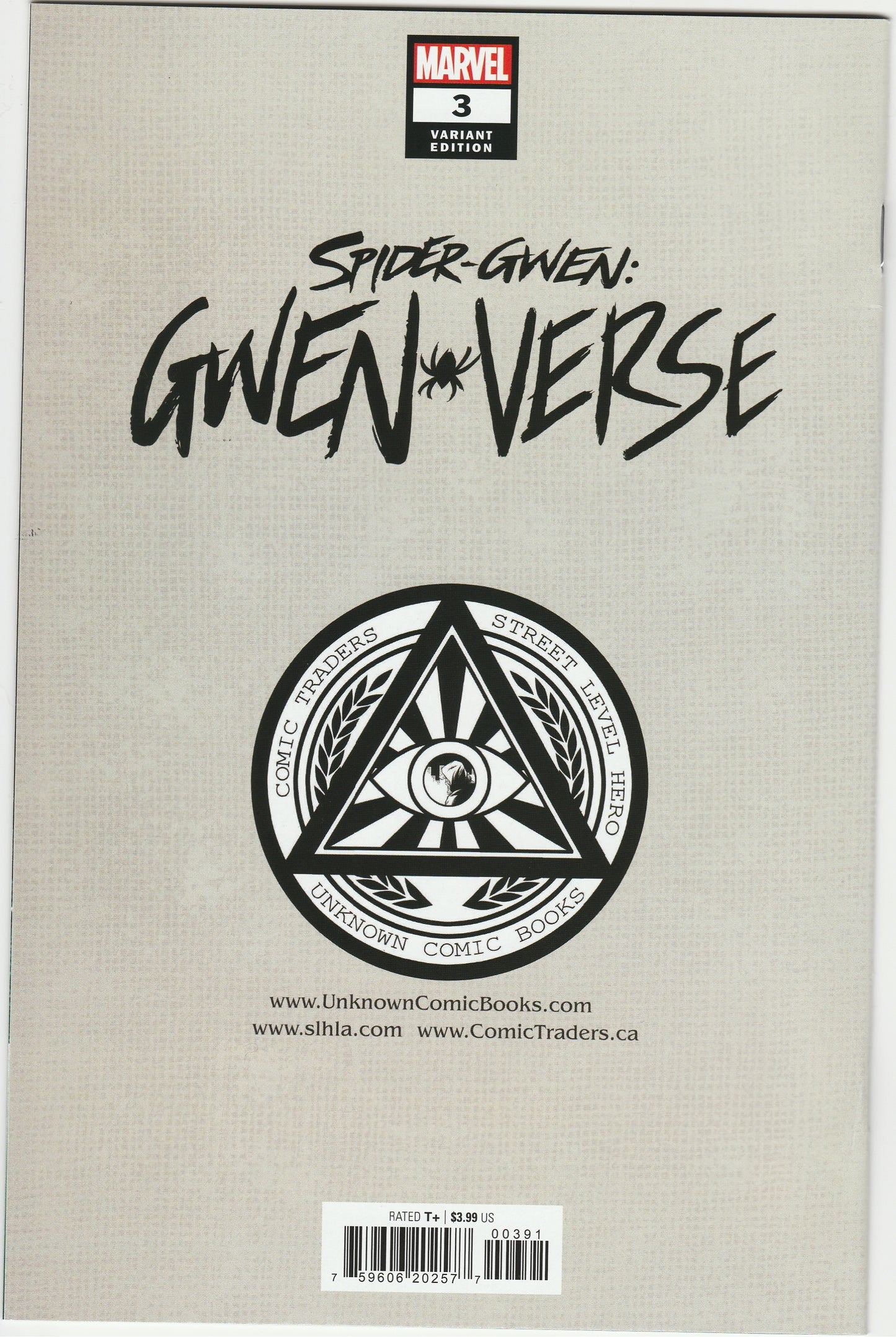 Spider-Gwen: Gwenverse #3 Sway Exclusive Virgin Variant Marvel Minor Key Comic