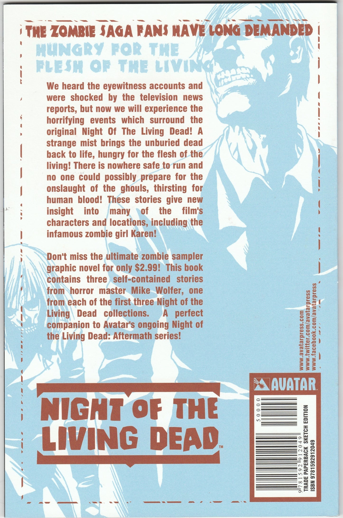 Night of the Living Dead Day of the Undead Avatar Sketch Edition Ken Meyer Jr Original Art Signed Comic
