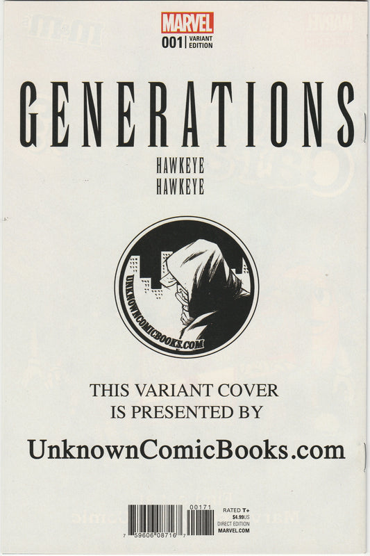 Generations Hawkeye & Hawkeye 1 Greg Horn Unknown Comics Exclusive Variant Signed COA