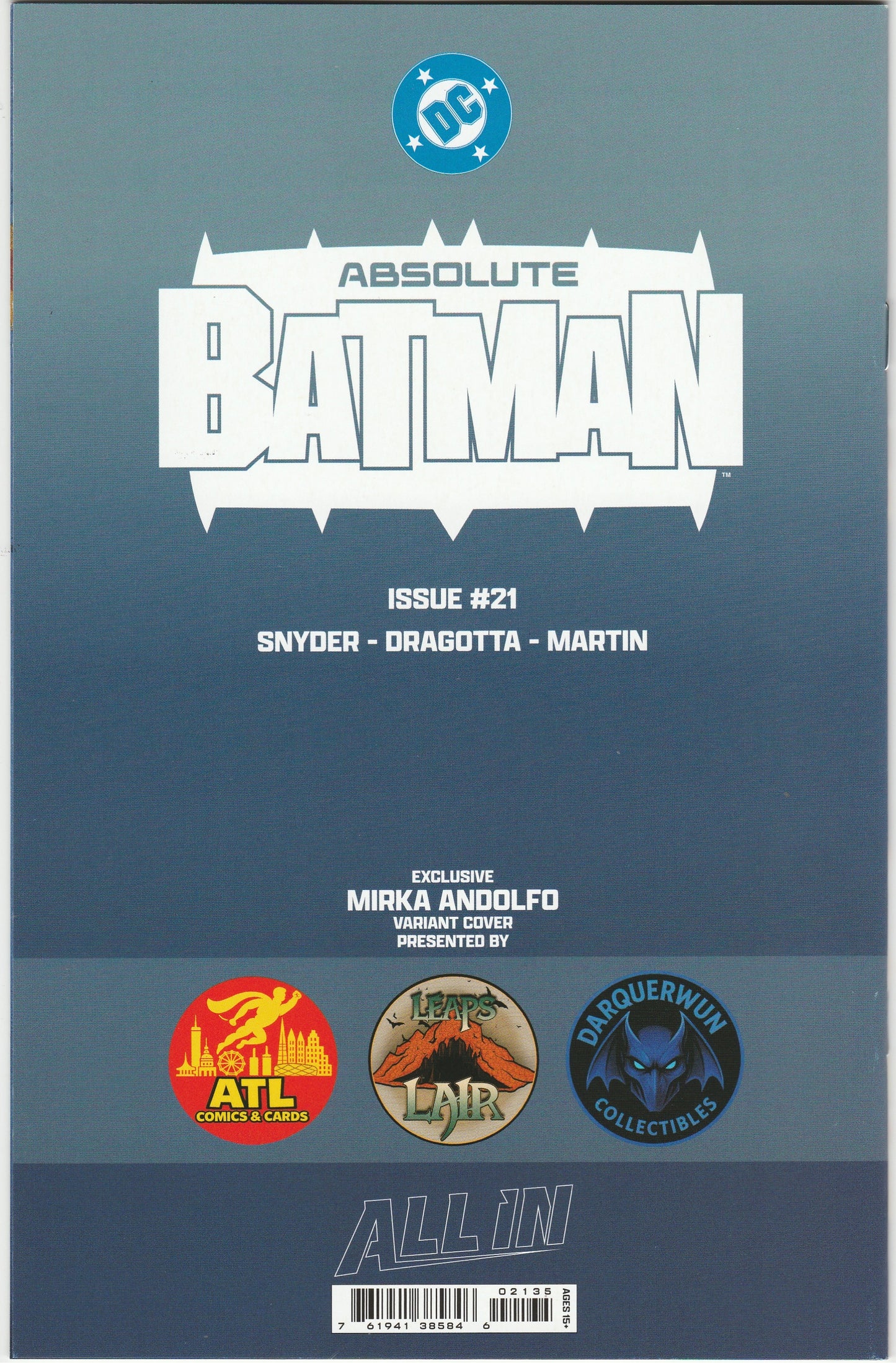 Absolute Batman #21 – Mirka Andolfo Exclusive Variant