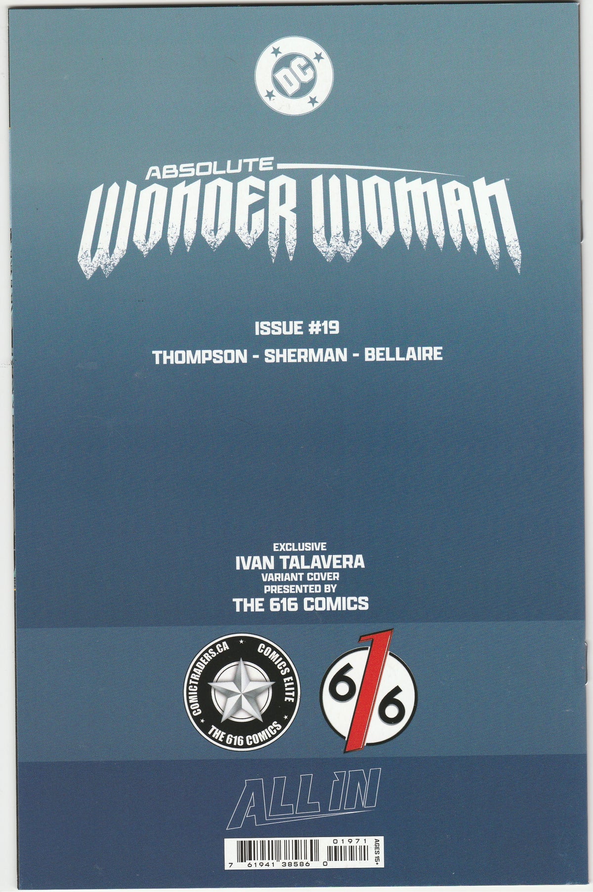 Absolute Wonder Woman #19 – Iván Talavera Exclusive Virgin Variant – Limited to 1000