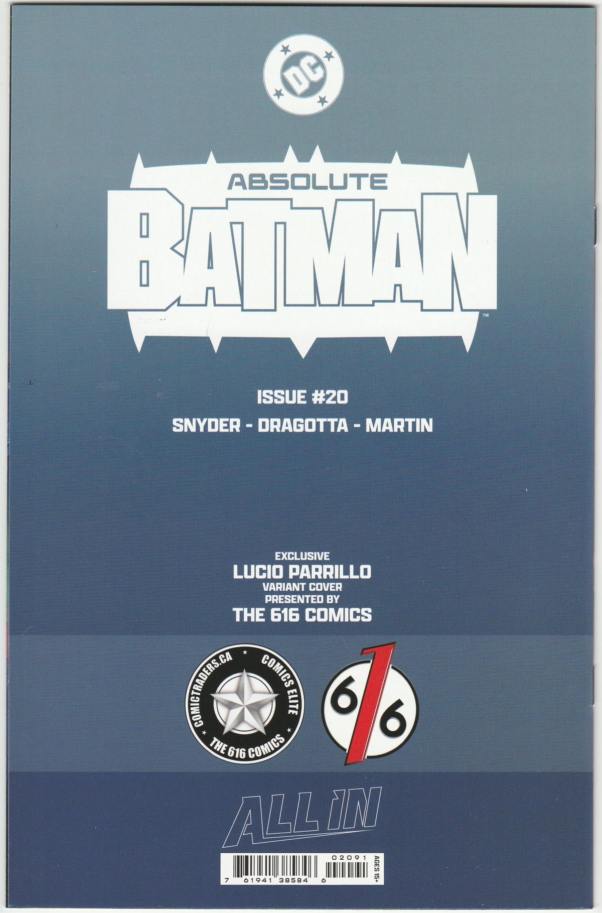 Absolute Batman #20 – Lucio Parrillo Exclusive Horror Variant – Limited to 3000