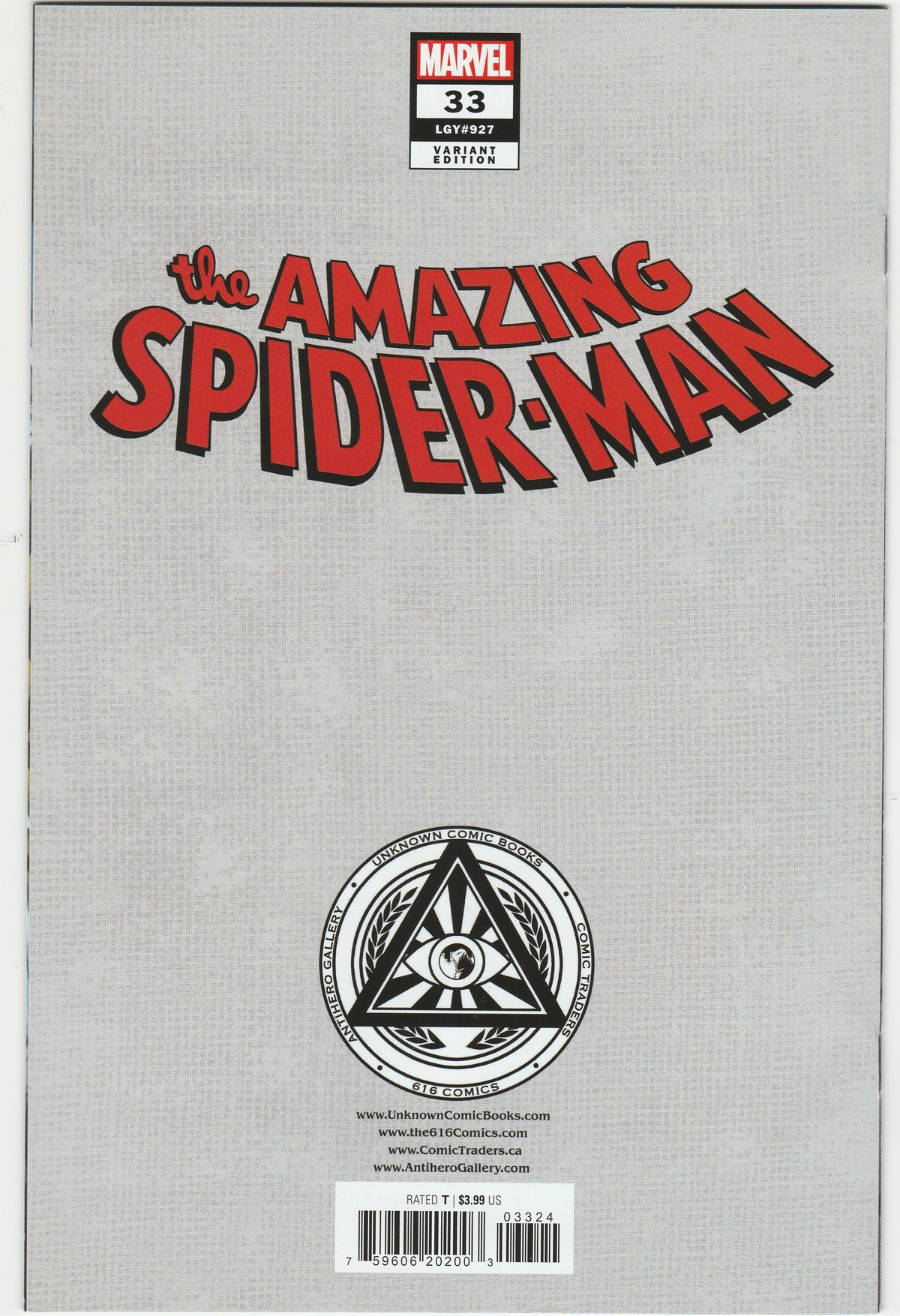 The Amazing Spider-Man Vol. 6 #33 - Ejikure Exclusive Virgin Variant