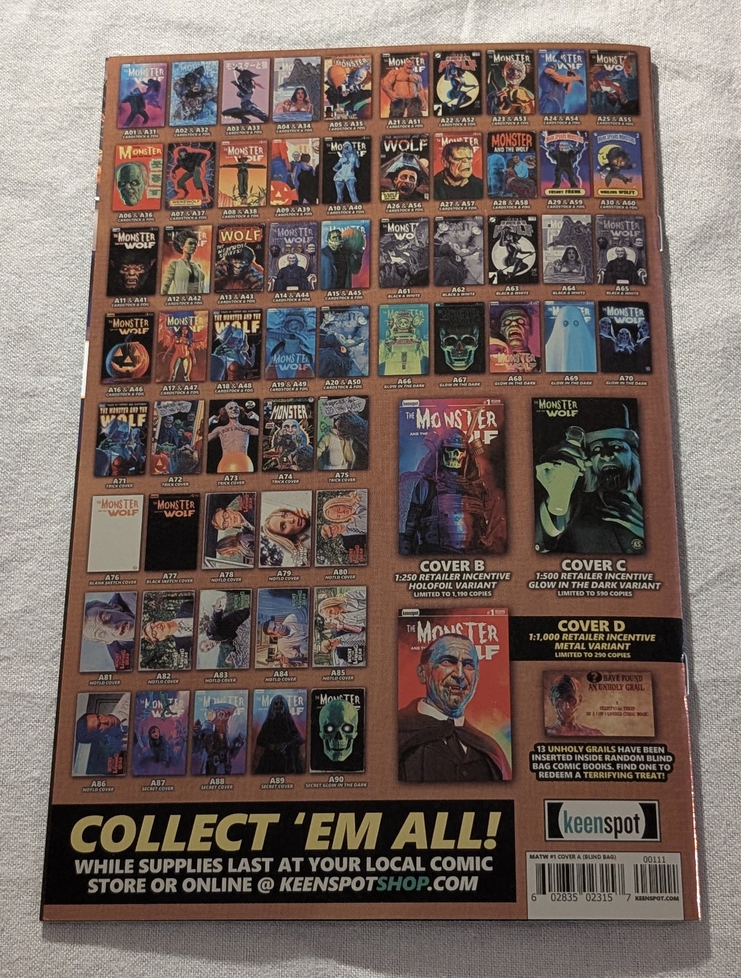 Mark Spears Monsters: The Monster and the Wolf #1A-37 Blind Bag Foil Variant