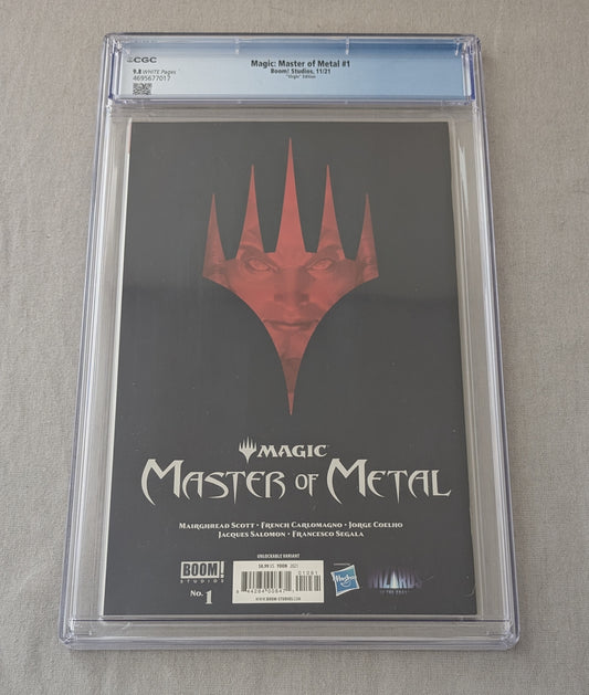 Magic Master of Metal #1 CGC 9.8 Virgin Edition Boom Studios Comic Slab