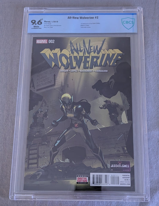 All-New Wolverine #2 Darthsig Dual Copy Edition CBCS 9.6 Slab + Raw Comic First Gabby