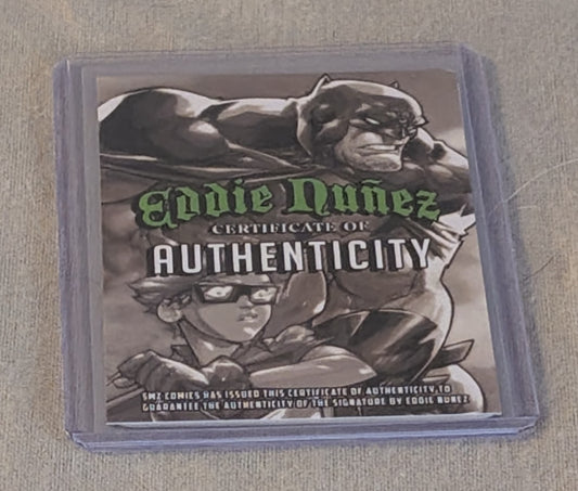 Invincible Battle Beast Metal Trading Card Signed by Eddie Nunez with COA