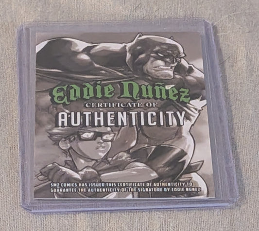 Penguin Metal Trading Card Signed by Eddie Nunez with COA