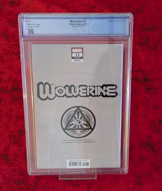 Wolverine #13 CGC 9.8 Unknown Comics Exclusive Lucas Werneck Variant
