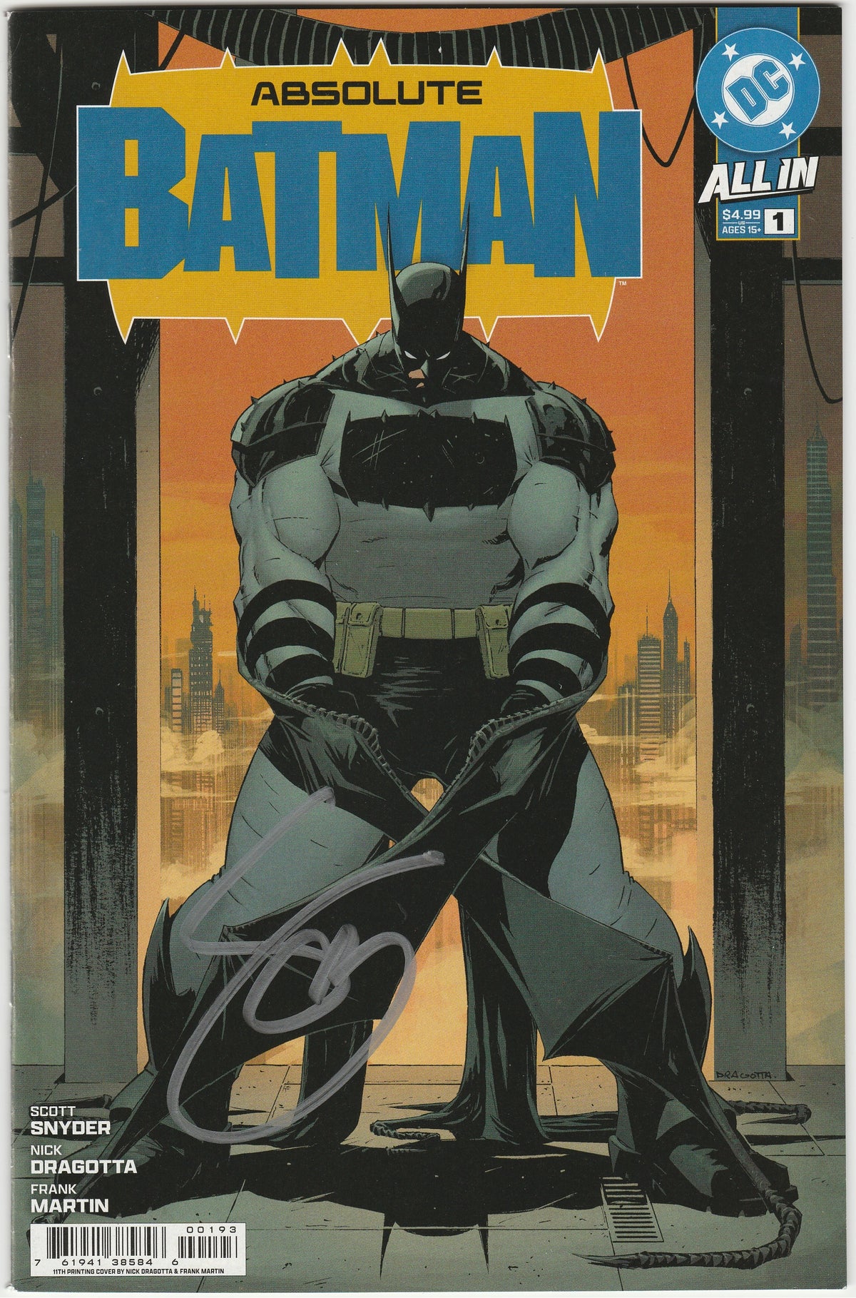 Absolute Batman #1 - 11th Printing - Signed by Scott Snyder with COA