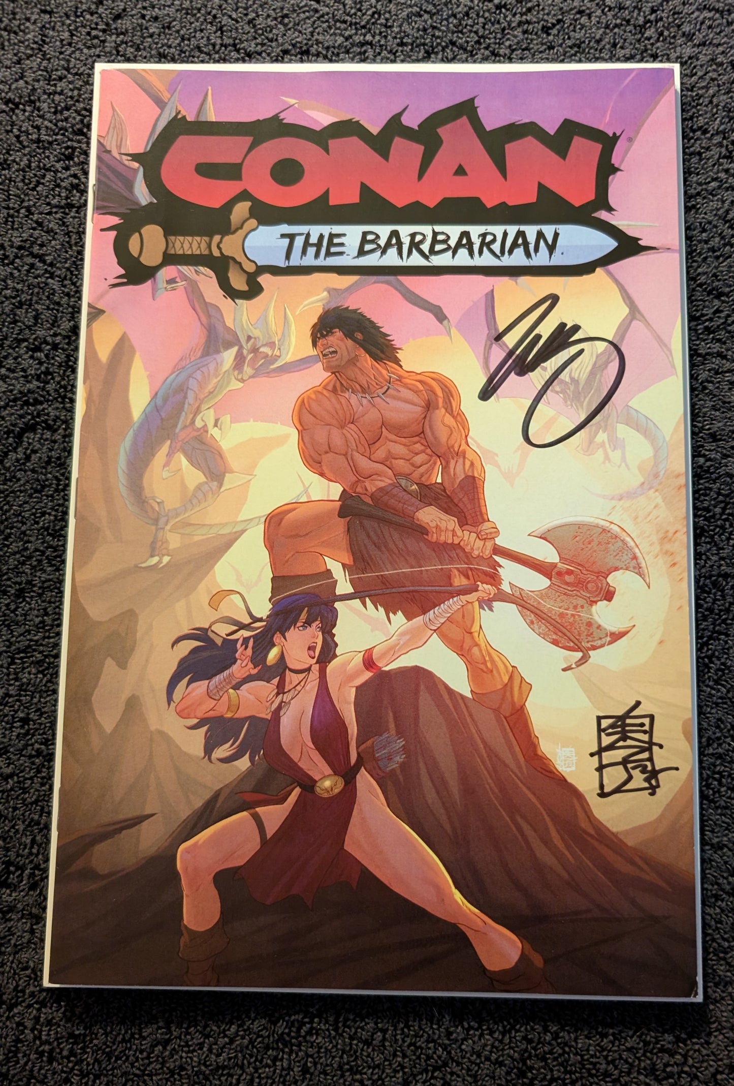 Conan the Barbarian #25 NYCC 2025 Cardona Variant Double Signed with COA