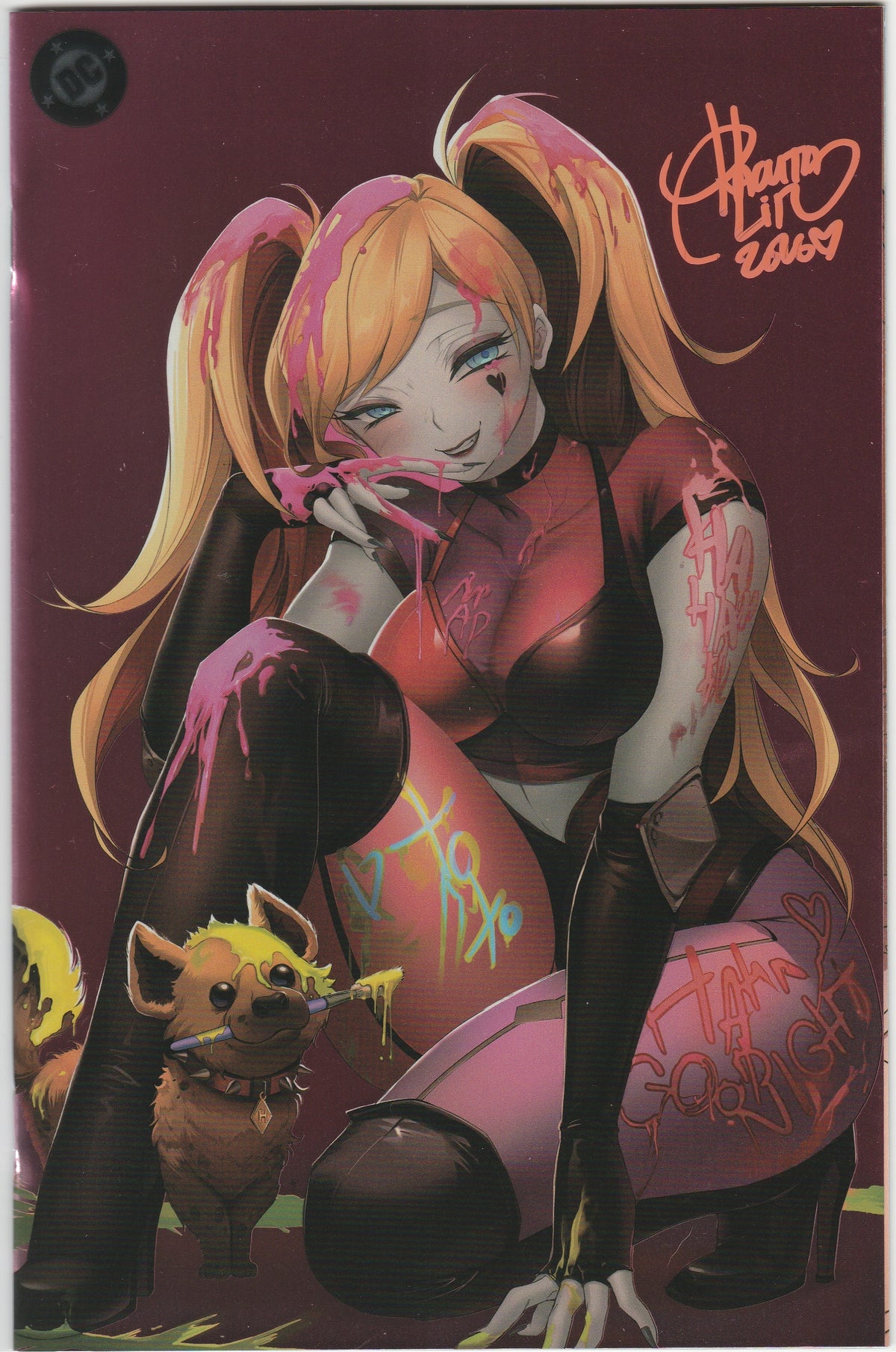Harley Quinn #61 – Rachta Lin Exclusive Spot Foil Variant Signed with COA – Limited to 1000