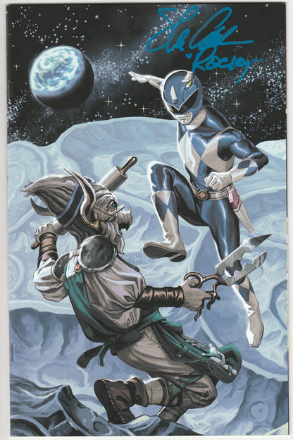 Mighty Morphin Power Rangers #50 Steve Morris Exclusive Blue Ranger Spotlight Variant Signed by Steve Cardenas with COA