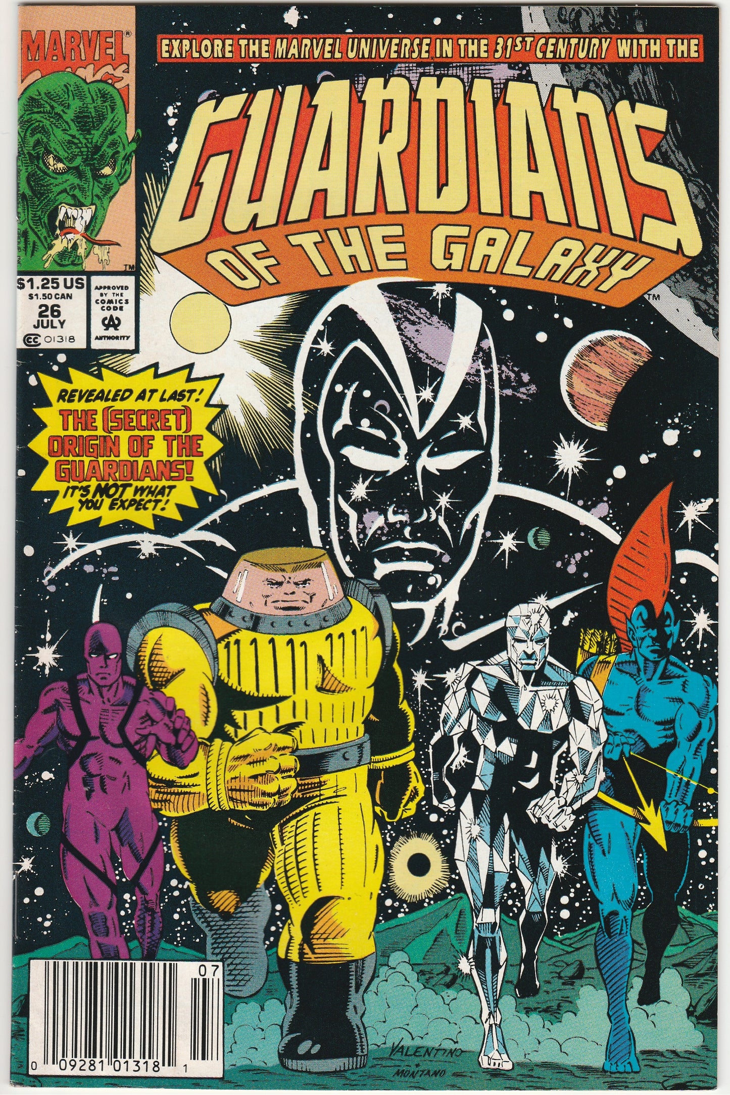 Guardians of the Galaxy #26 Newsstand Marvel Comic Secret Origin Issue
