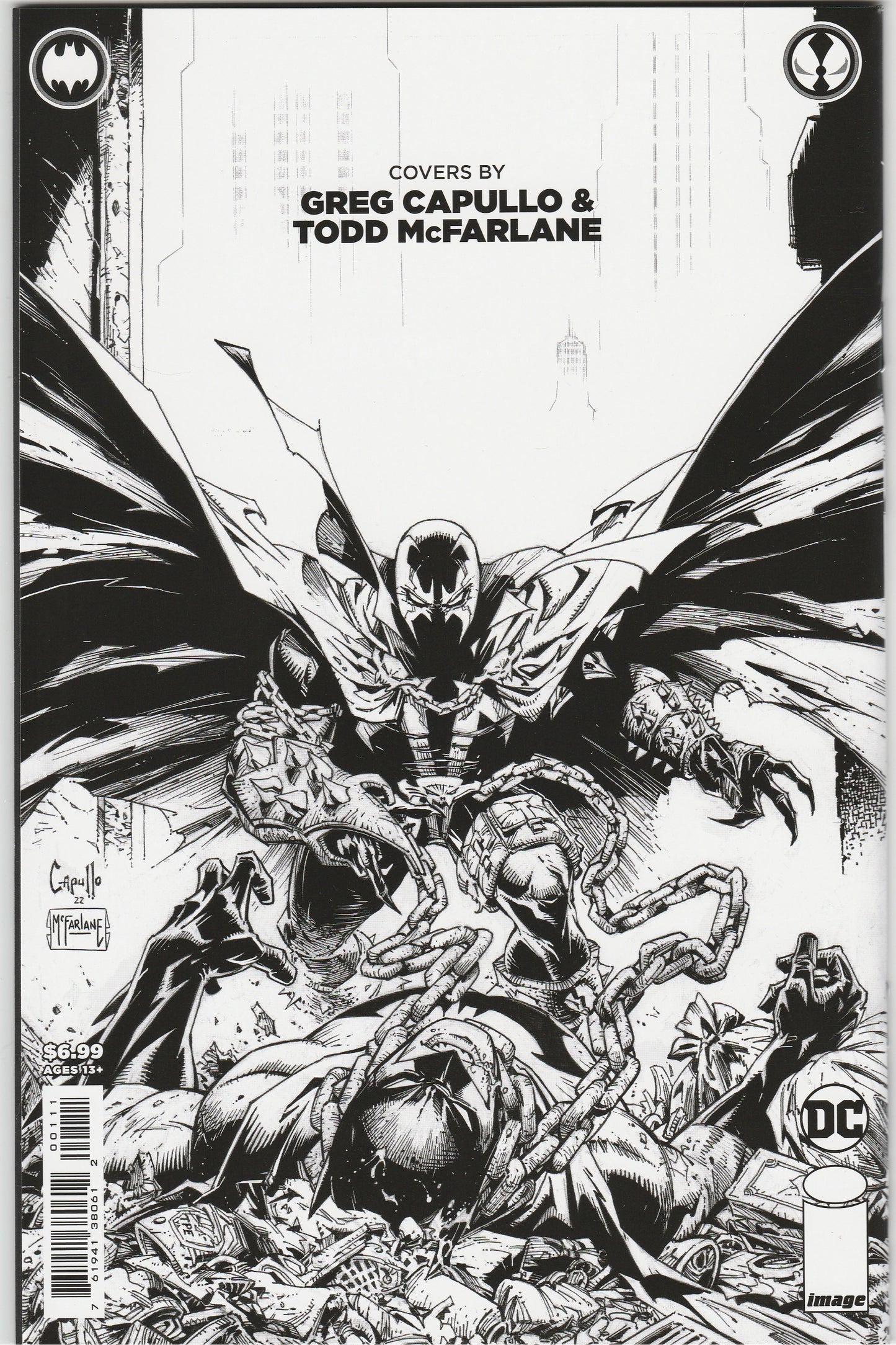 Batman/Spawn Unplugged #1 B&W Variant Darthsig Dual Copy Edition CGC 9.8 Slab + Raw Comic