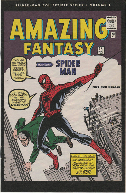 Spider-Man Collectible Series #1 Amazing Fantasy #15 Reprint Weekly Insert
