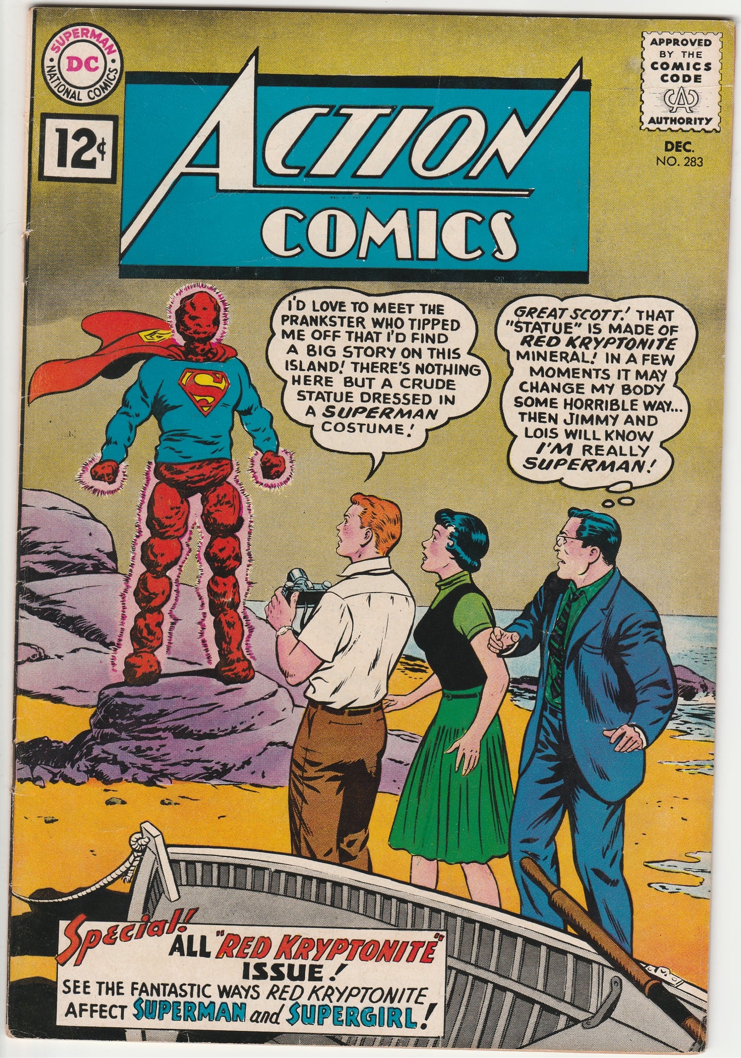 Action Comics #283 DC Comics 1961 Red Kryptonite Issue Silver Age Superman