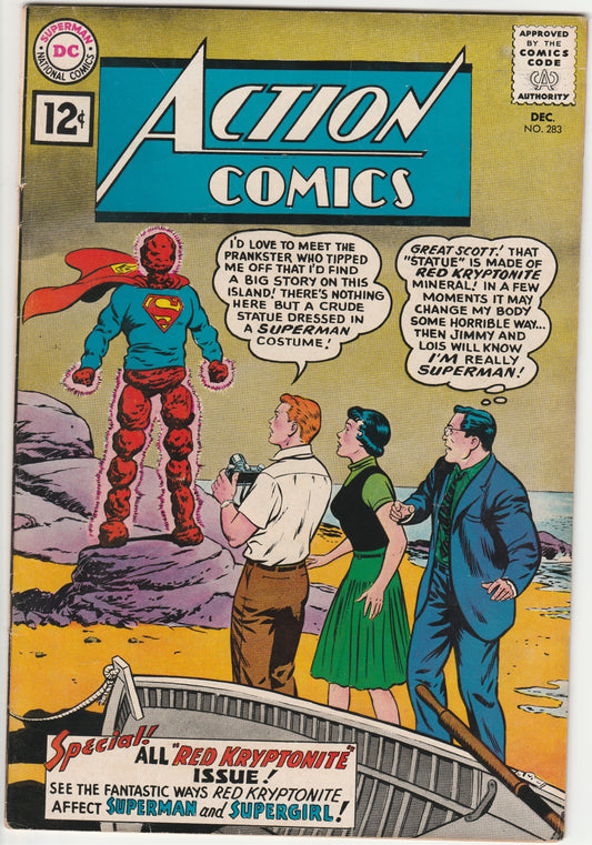 Action Comics #283 DC Comics 1961 Red Kryptonite Issue Silver Age Superman