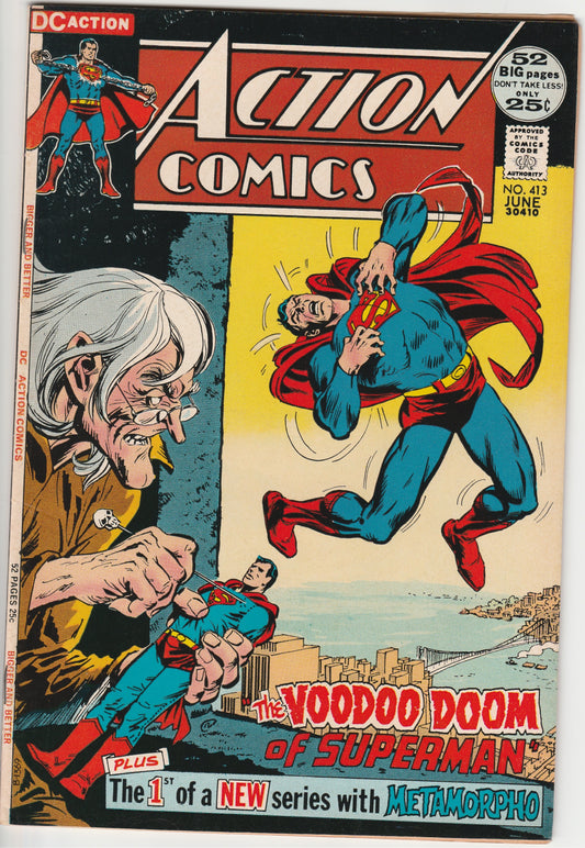 Action Comics #413 DC Comics 1972 Voodoo Doom of Superman Metamorpho