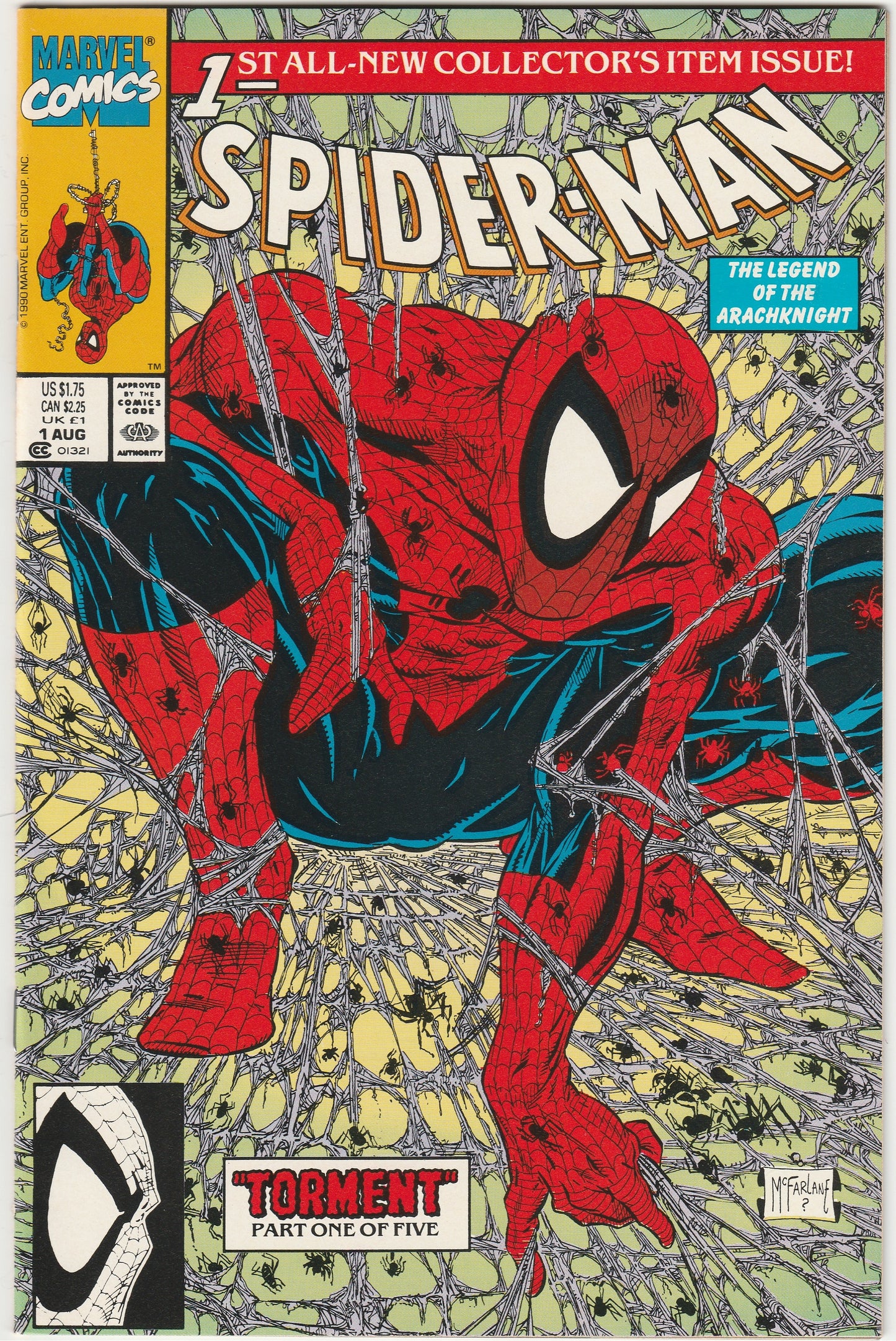 Spider-Man Vol. 1 #1 Marvel 1990 Todd McFarlane Torment Part 1