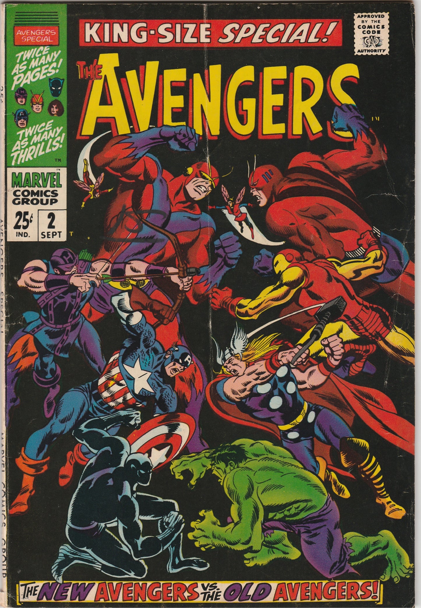 The Avengers Annual #2 Silver Age Marvel Comic – King-Size Special