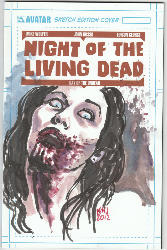Night of the Living Dead Day of the Undead Avatar Sketch Edition Ken Meyer Jr Original Art Signed Comic