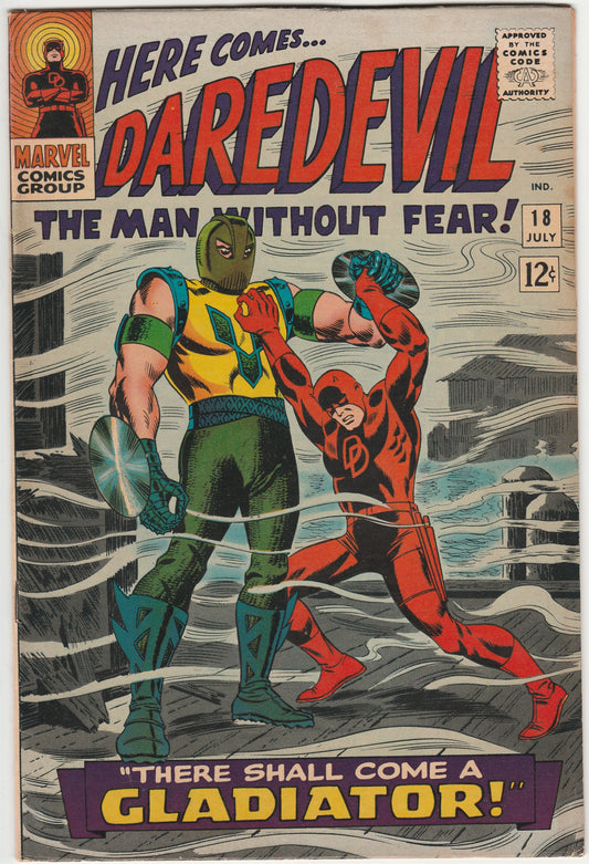 Daredevil #18 Marvel 1966 First Appearance Gladiator Silver Age VG