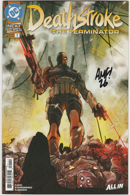 Deathstroke the Terminator #1 Signed by Tony Fleecs Third Eye Comics Exclusive NM Comic