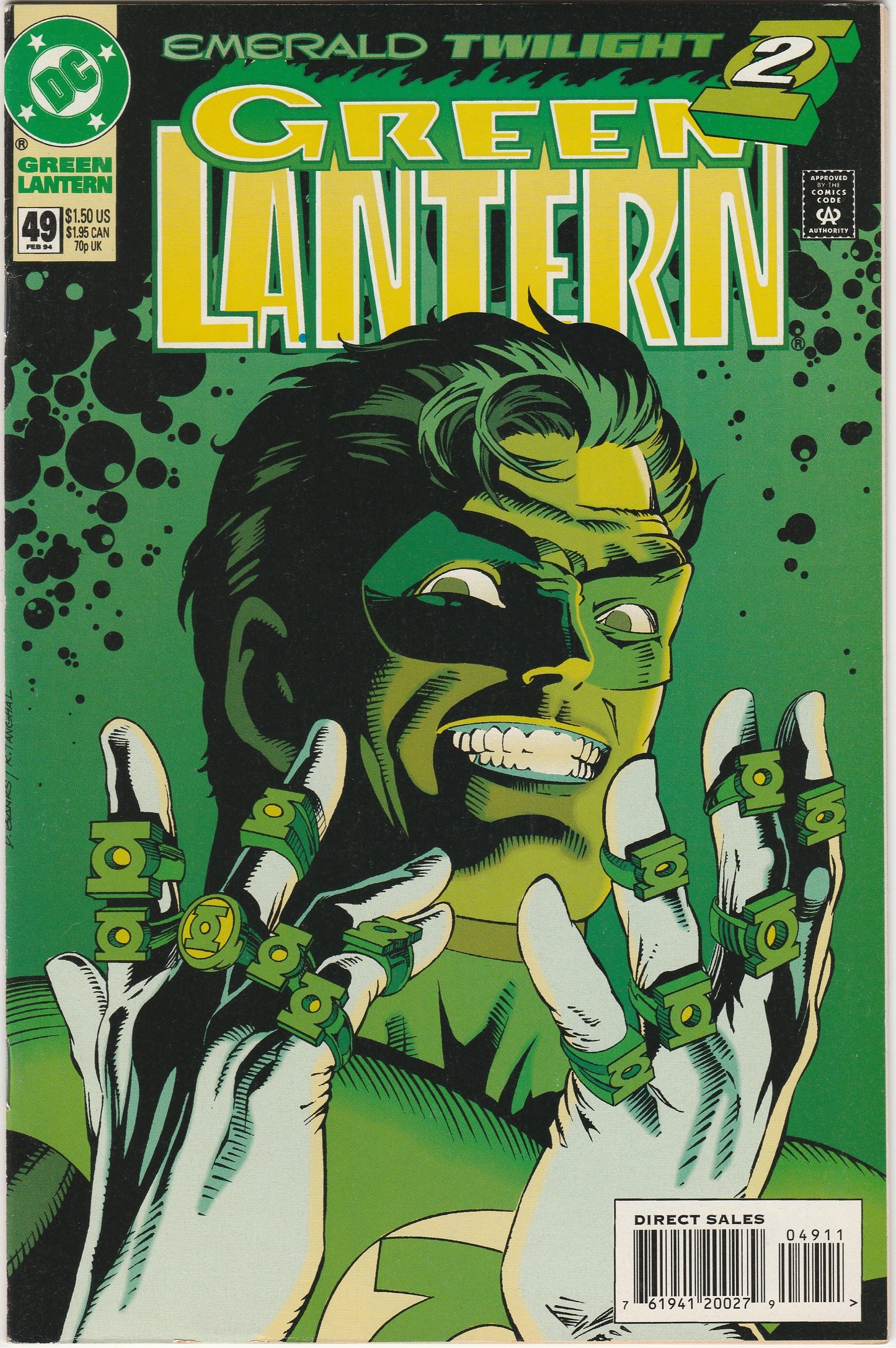 Green Lantern #49 VF/VF- 7.5-8.0 Emerald Twilight Part 2 DC 1994