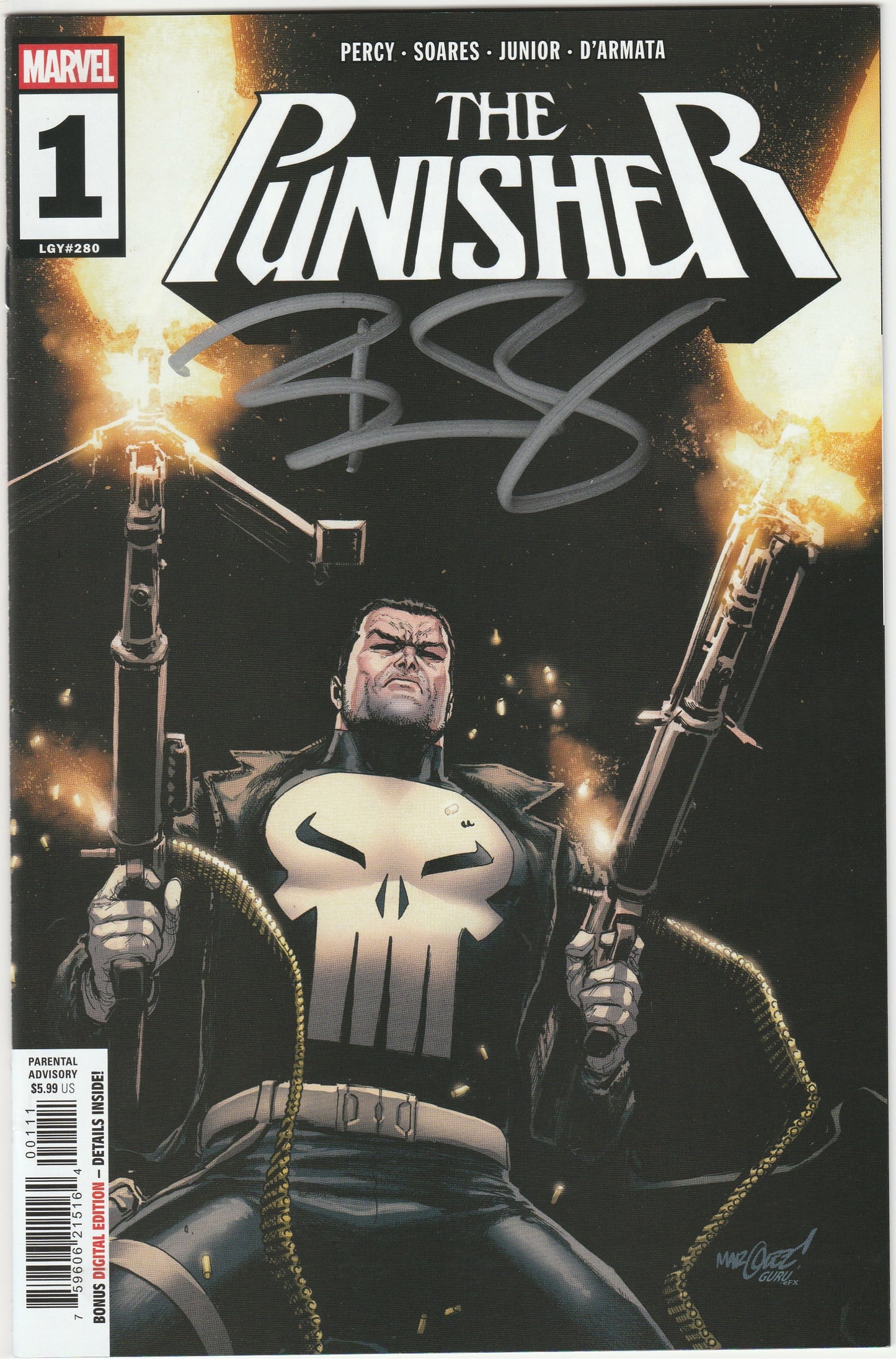 The Punisher Vol. 15 #1 First Print signed by Ben Percy Marvel Comic