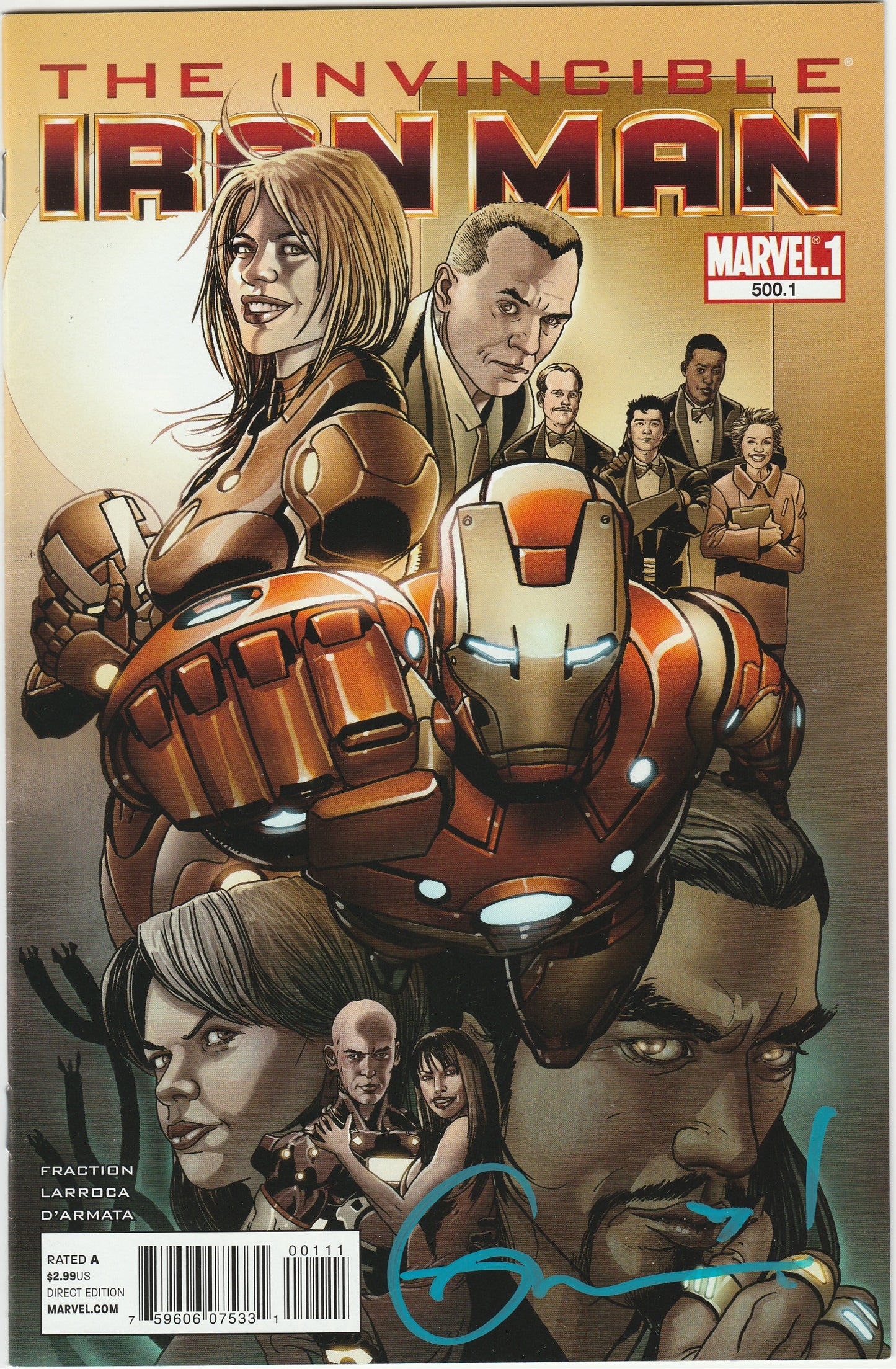 Invincible Iron Man Vol. 1 #500.1 Special Point One Issue Signed by Matt Fraction