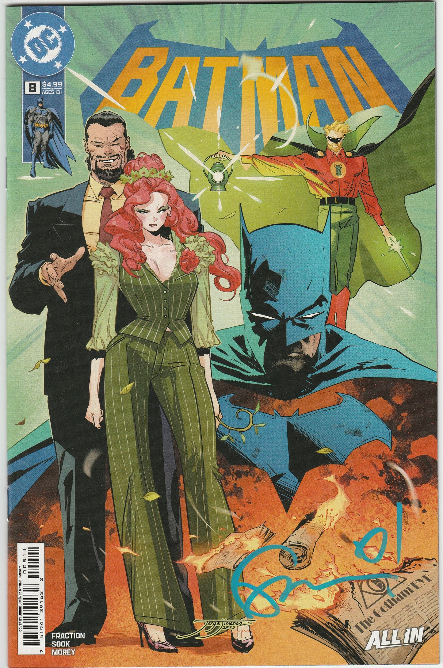Batman Vol. 4 #8 Signed by Matt Fraction Ryan Sook Guest Artist DC Comics