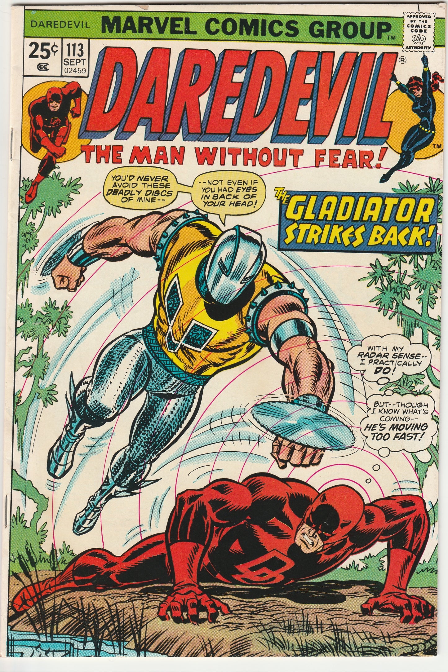 Daredevil Vol. 1 #113 Marvel Comics 1974 FN/FN+ 6.0/6.5 Gladiator Strikes Back