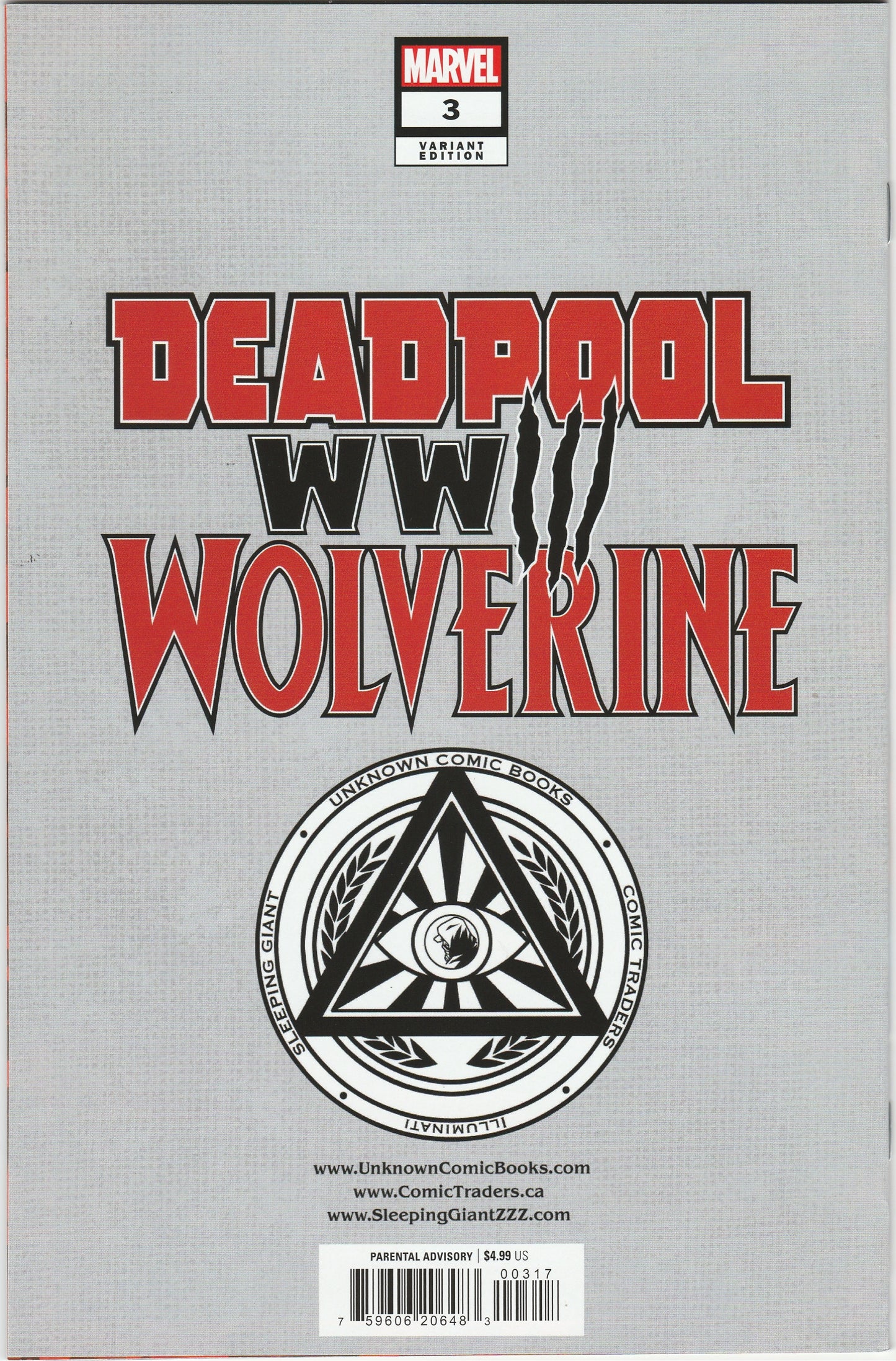 Deadpool & Wolverine: WWIII #3 Tyler Kirkham Exclusive Virgin Variant Signed by Tyler Kirkham w/ COA
