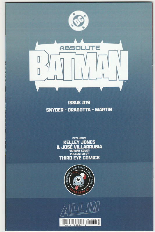 Absolute Batman #19 Kelley Jones Exclusive Variant Signed by Nick Dragotta LTD 200 Signed Worldwide