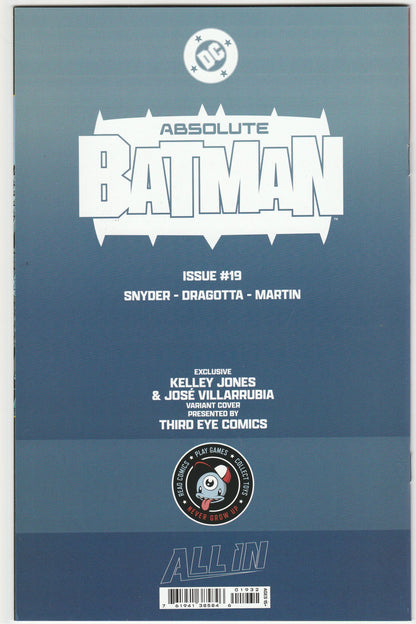 Absolute Batman #19 Kelley Jones Exclusive Variant Signed by Nick Dragotta LTD 200 Signed Worldwide