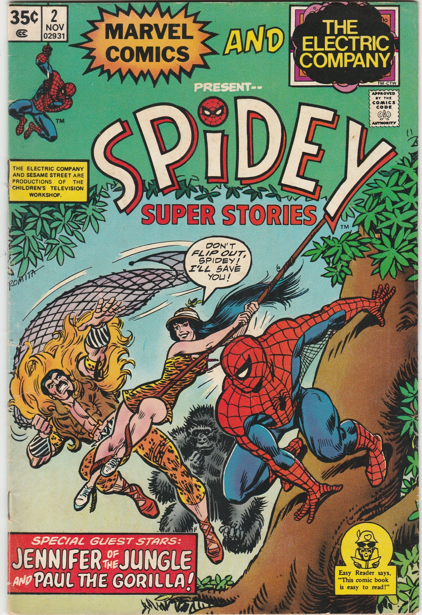Spidey Super Stories 2 VG 4.0 | 1st Jennifer of the Jungle | Marvel Electric Company