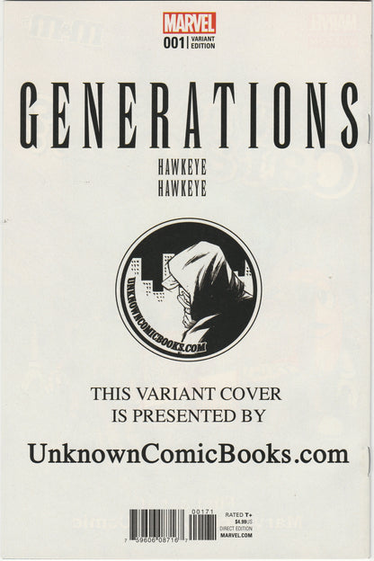 Generations Hawkeye & Hawkeye 1 Greg Horn Unknown Comics Exclusive Variant Signed COA