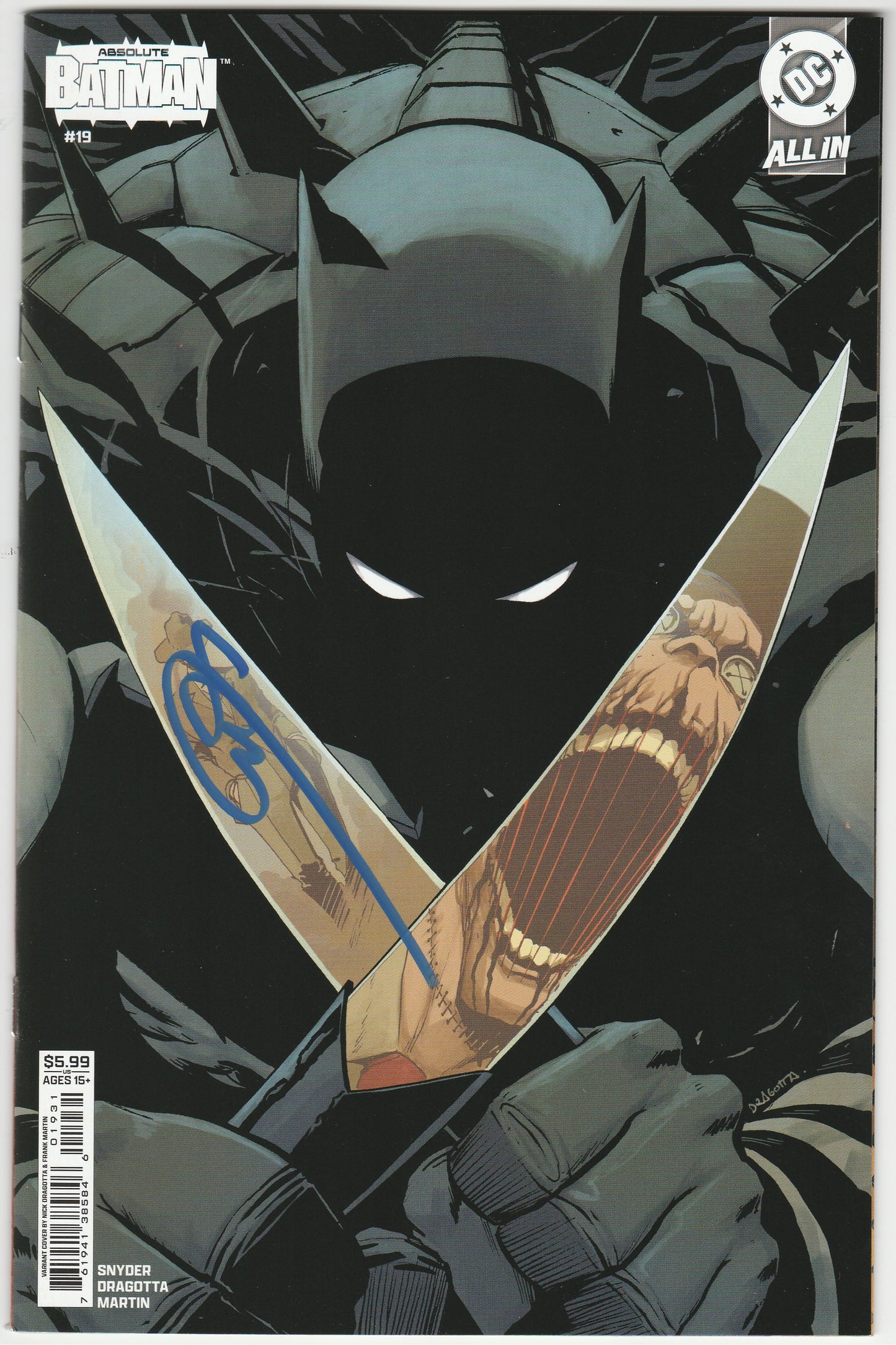 Absolute Batman #19 Nick Dragotta Variant Signed by Scott Snyder w/ COA