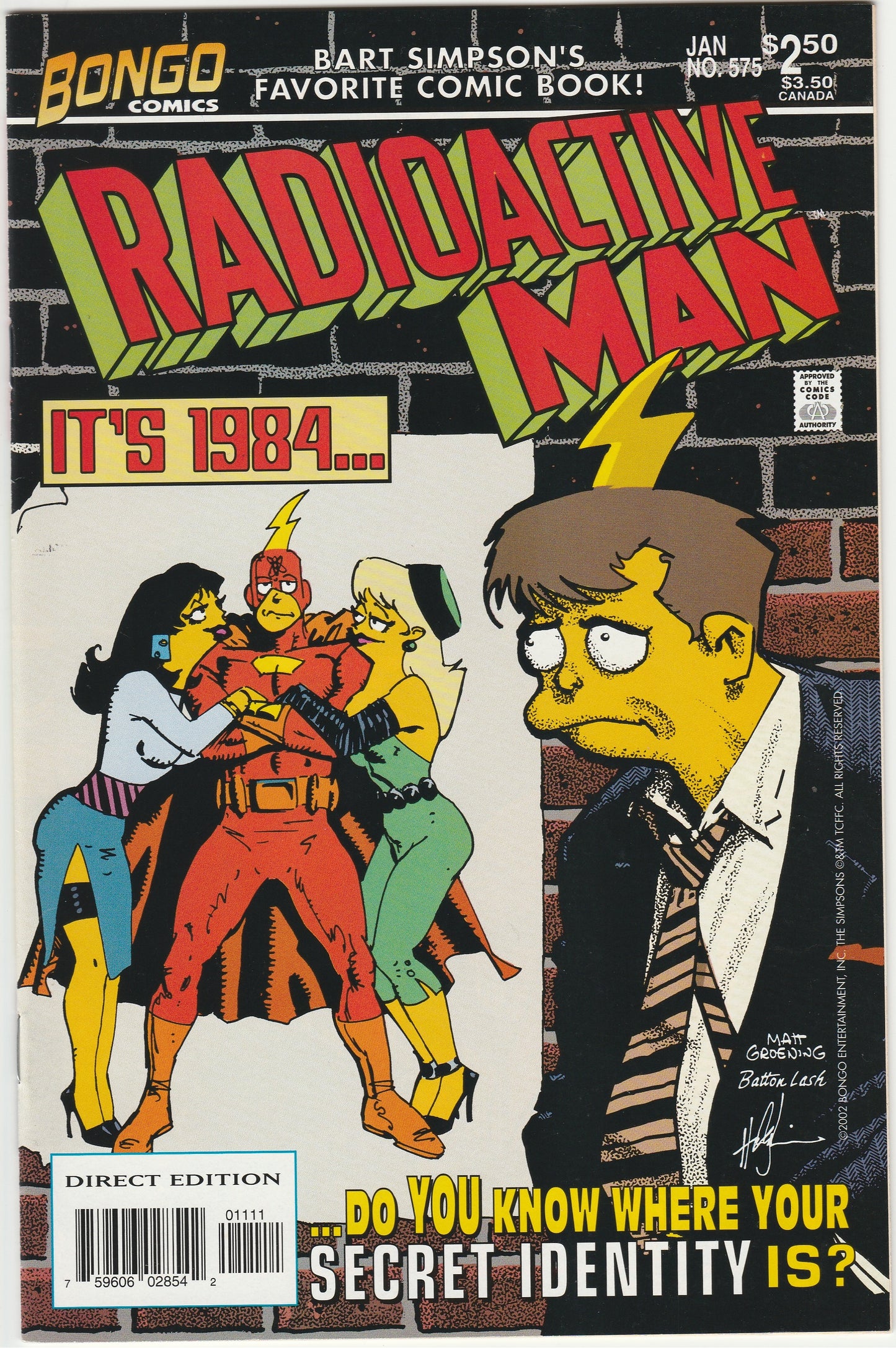 Radioactive Man Vol. 2 #575 – Bongo Comics Direct Edition – Simpsons Comic