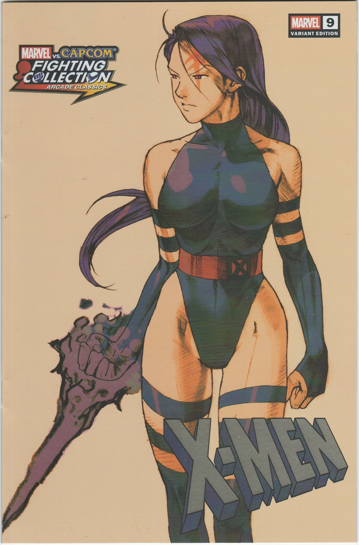 X-Men #9 Bengus Marvel vs Capcom Variant Psylocke Cover