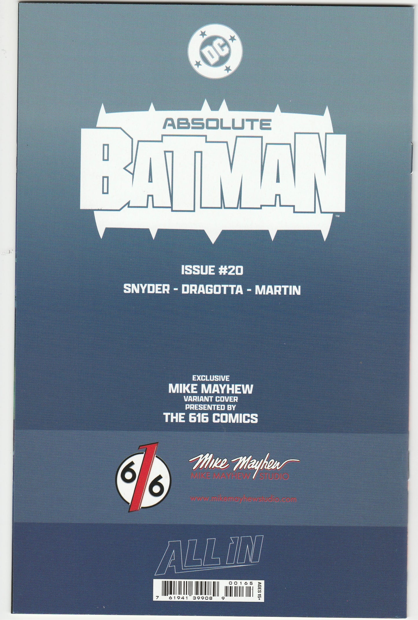 Absolute Batman #20 Mike Mayhew Exclusive Variant Ltd. 3000
