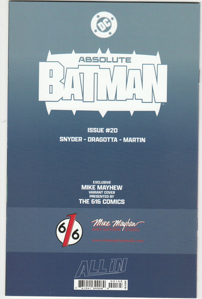 Absolute Batman #20 Mike Mayhew Exclusive Variant Ltd. 3000