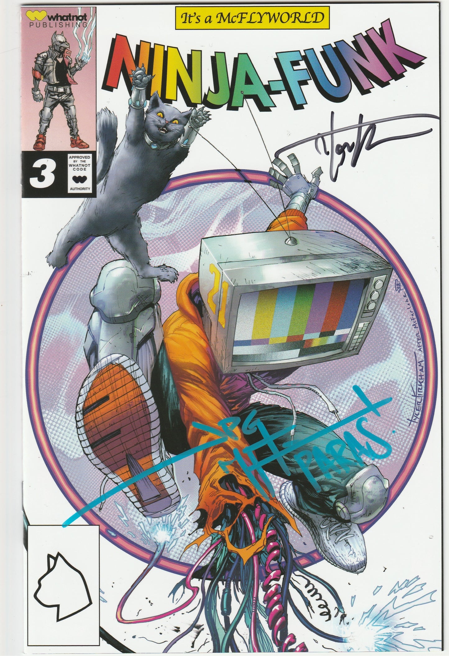 Ninja Funk #3 Tyler Kirkham Variant Dual Sigs with COA