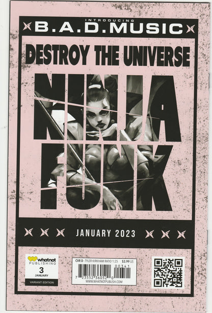 Ninja Funk #3 Tyler Kirkham Variant Dual Sigs with COA