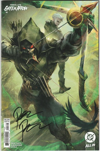 Absolute Green Arrow #1 – 2nd Printing Ivan Tao Variant Signed by Pornsak Pichetshote with COA