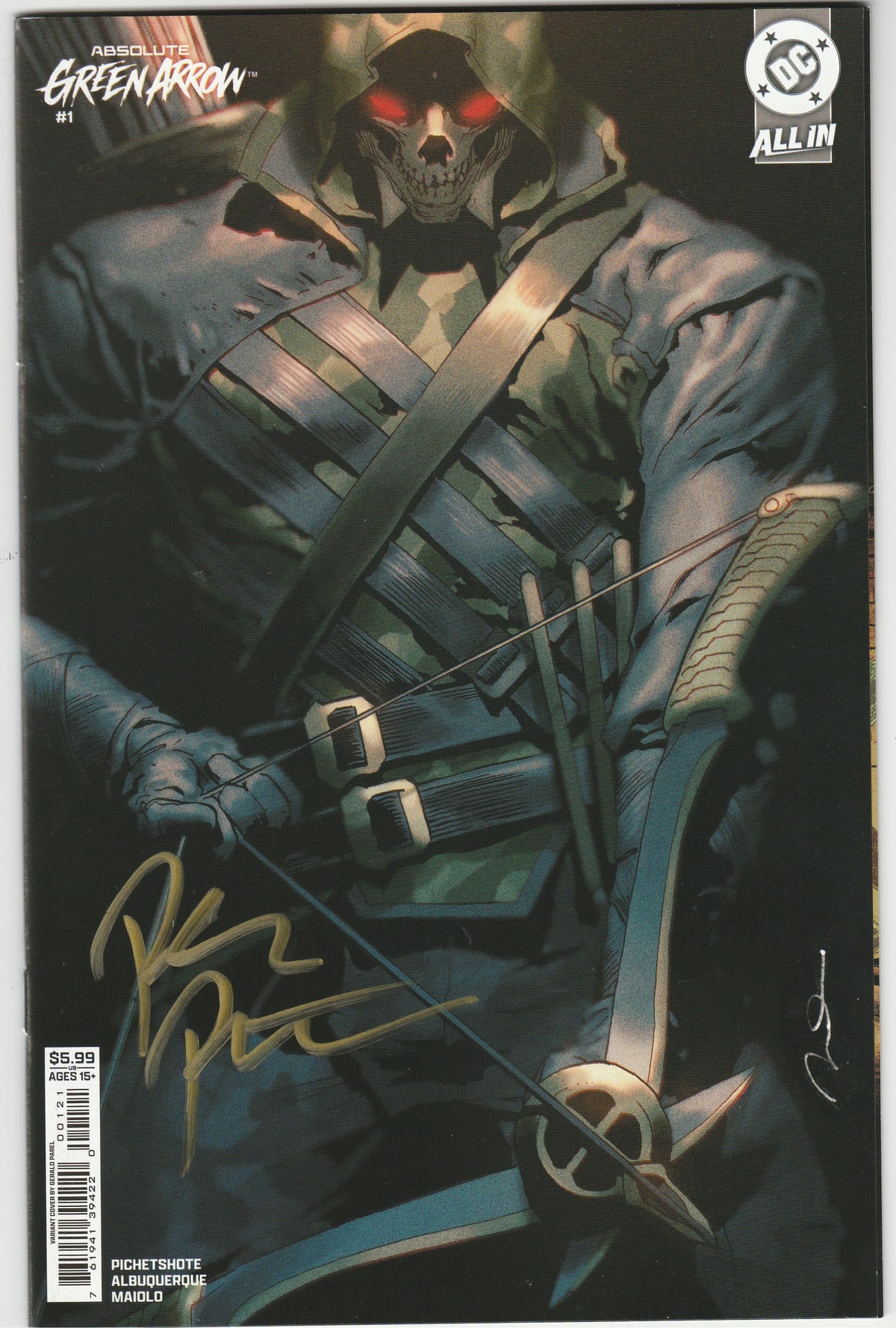 Absolute Green Arrow #1 – Gerald Parel Variant Signed by Pornsak Pichetshote with COA