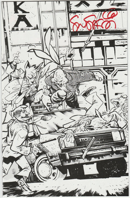Usagi Yojimbo: Kaito ’84 #5 – Daniel Warren Johnson SDCC Exclusive B&W Variant Signed with COA by Stan Sakai