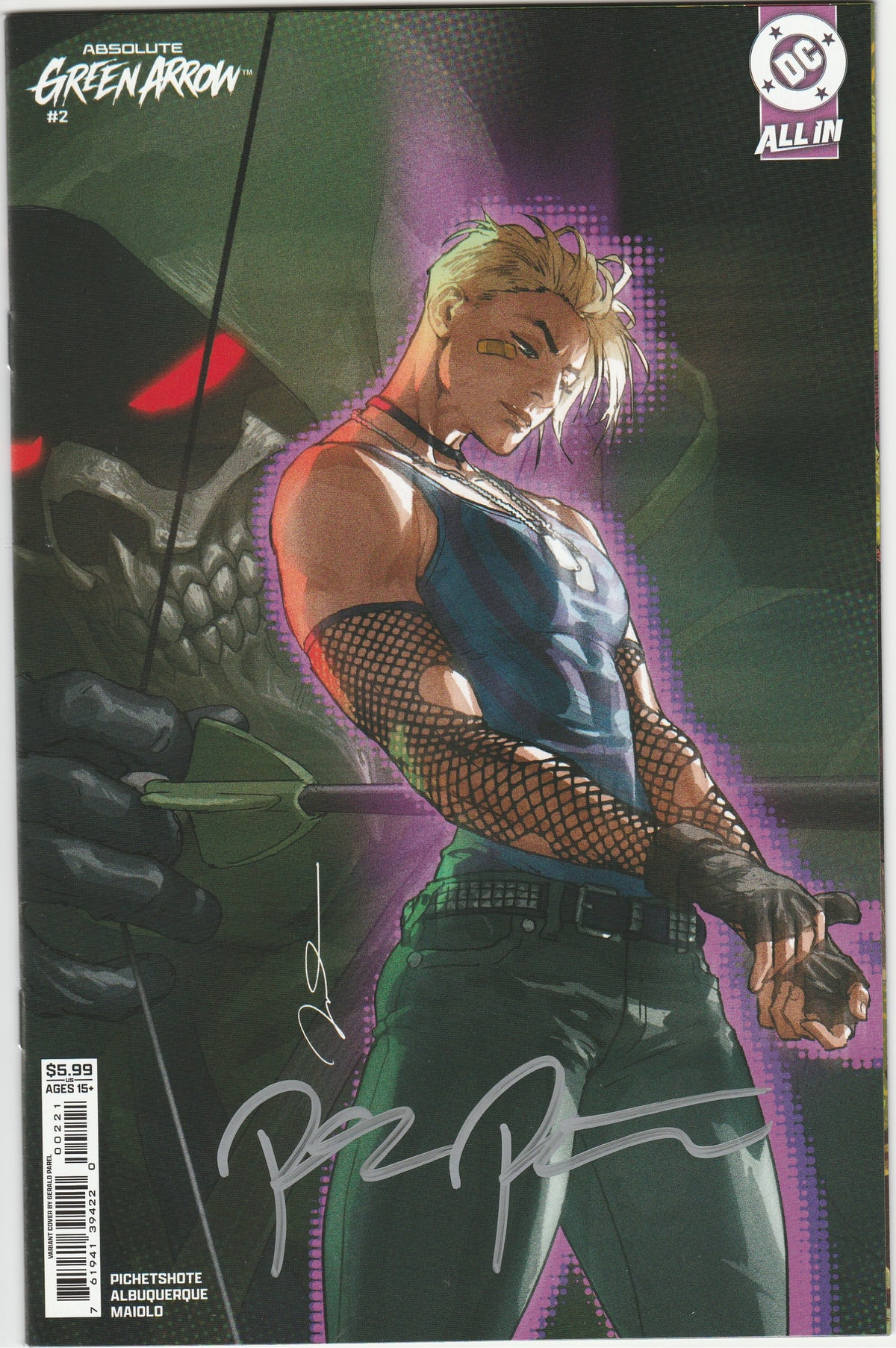 Absolute Green Arrow #2 - Gerald Parel Variant - Signed by Pornsak Pichetshote with COA