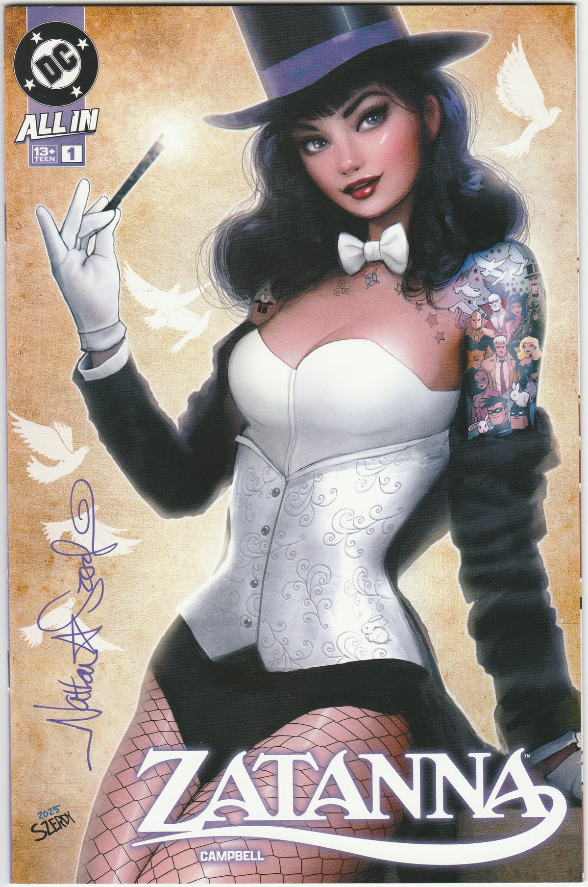 Zatanna #1 – Nathan Szerdy Exclusive Variant Signed with COA – Limited to 3000